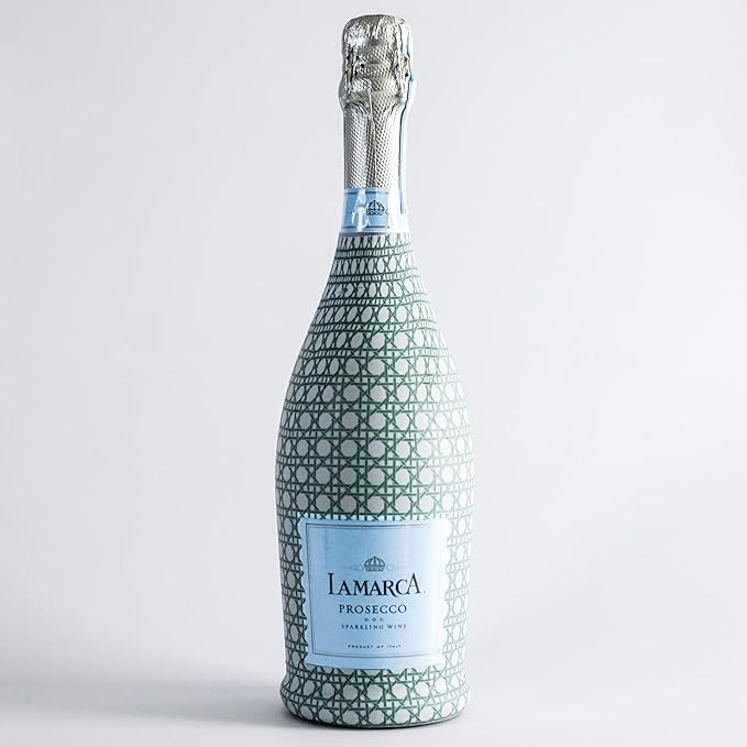 Beau Bottles Wrap Sage and White Cane - Prosecco Collection 750ml Champagne Bottle - Personalized... | Amazon (US)