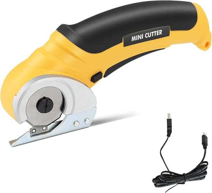 Ciseaux Electrique Tissu Couture, Coupe Carton, Cutter Rotatif En Acier Sk5 avec Batterie Intégr... | Amazon (FR)