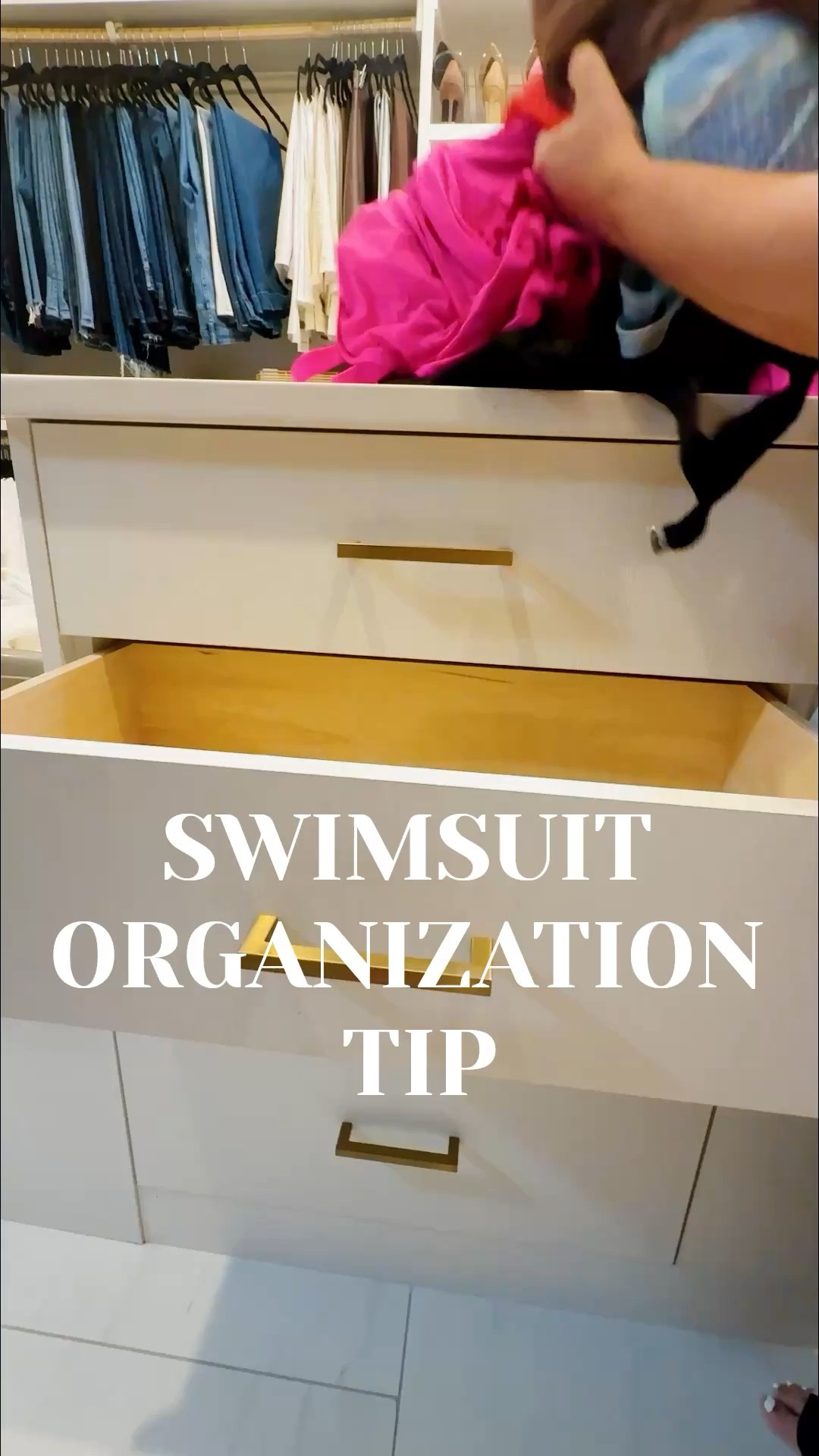 Still just wadding up your swimsuits and throwing into a drawer? There is a better way! 

These clear zippered pouches are the best way to keep swimsuits organized and easy to find. 

And I’m not talking about itty bitty bikinis - even my size 12 one pieces fit in the medium size bag. 

Simply fold your swimsuit in half, roll and tuck. Since they have seamed edges they are better than a ziplock because they stand upright making your drawers look perfectly organized!

#LTKHome #LTKSeasonal #LTKMidsize