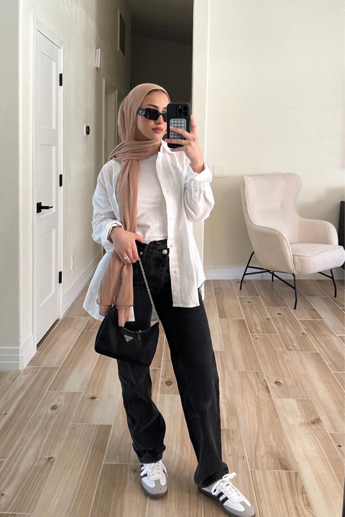 Casual & cool neutral outfit of the day. Sambas styling in full effect! 

#LTKstyletip #LTKunder50 #LTKxadidas