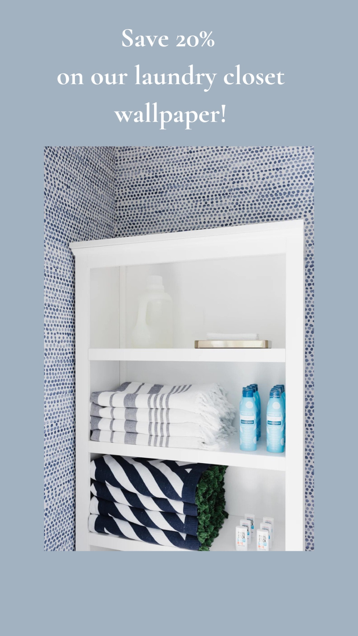 I love wallpaper, and we’ve had so much fun using it throughout our lake cottage!  The wallpaper we used in our laundry closet is 20% off currently!

#LTKSaleAlert #LTKHome #LTKStyleTip