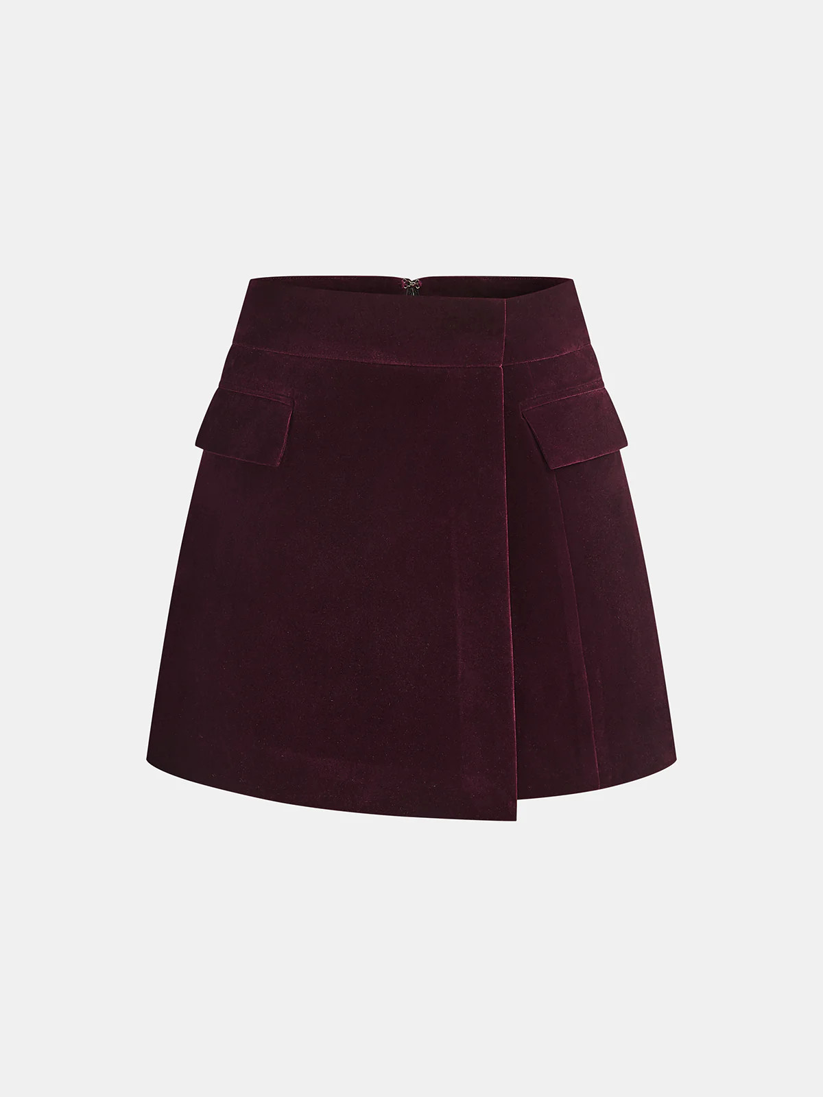 Corduroy Asymmetric Mini Skirt | Commense