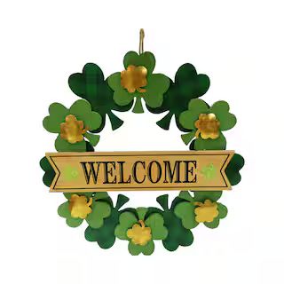 13.5" Shamrock Welcome Wreath by Ashland® | Michaels Stores
