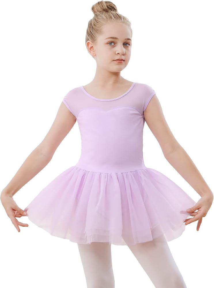 Stelle Ballet Leotards for Girls Toddler Leotard with Tutu Skirt Dance Tutu Dress (Little/Big Kid... | Amazon (US)