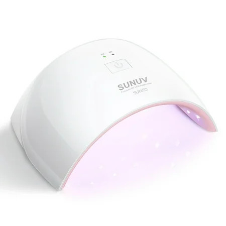 SUNUV UV Nail Lamp SUN9C LED Gel Nail Dryer with Sensor 2 Timers and UV Light Ideal Gift for Women and Girls Pink | Walmart (US)