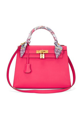 Hermes Epsom Kelly 28 Handbag in Fuchsia | FWRD 