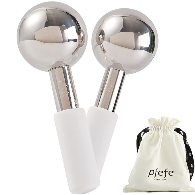 pfefe Ice Globes for Face & Eyes, Unbreakable Stainless Steel Cryo Sticks for Beauty Routines, Fa... | Amazon (US)