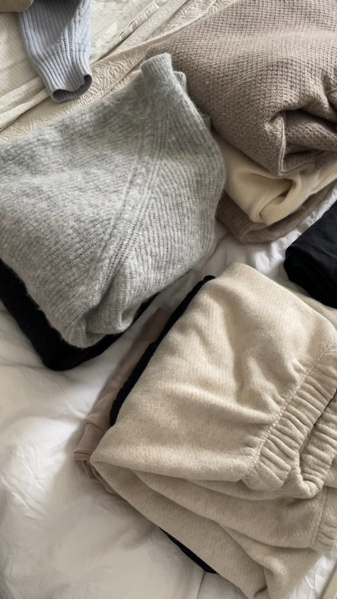 What I packed for our mountain trip - all things cozy comfy and warm 