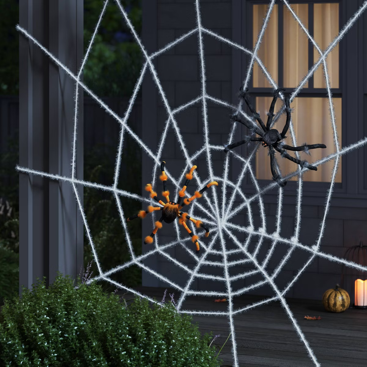 20" Plush Spider Halloween Decorative Prop Black - Hyde and EEK! Boutique\u2122: Iridescent Eyes,... | Target