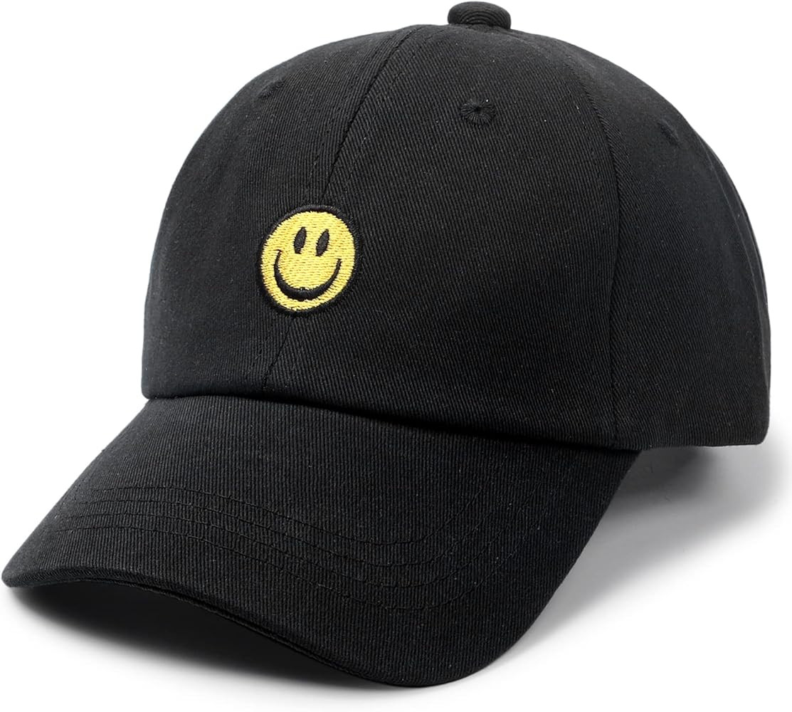 SONMONY Smiley Face Toddler Baseball Cap Boy Baseball Hats Kids Washed Funny Hats Adjustable Cute... | Amazon (US)