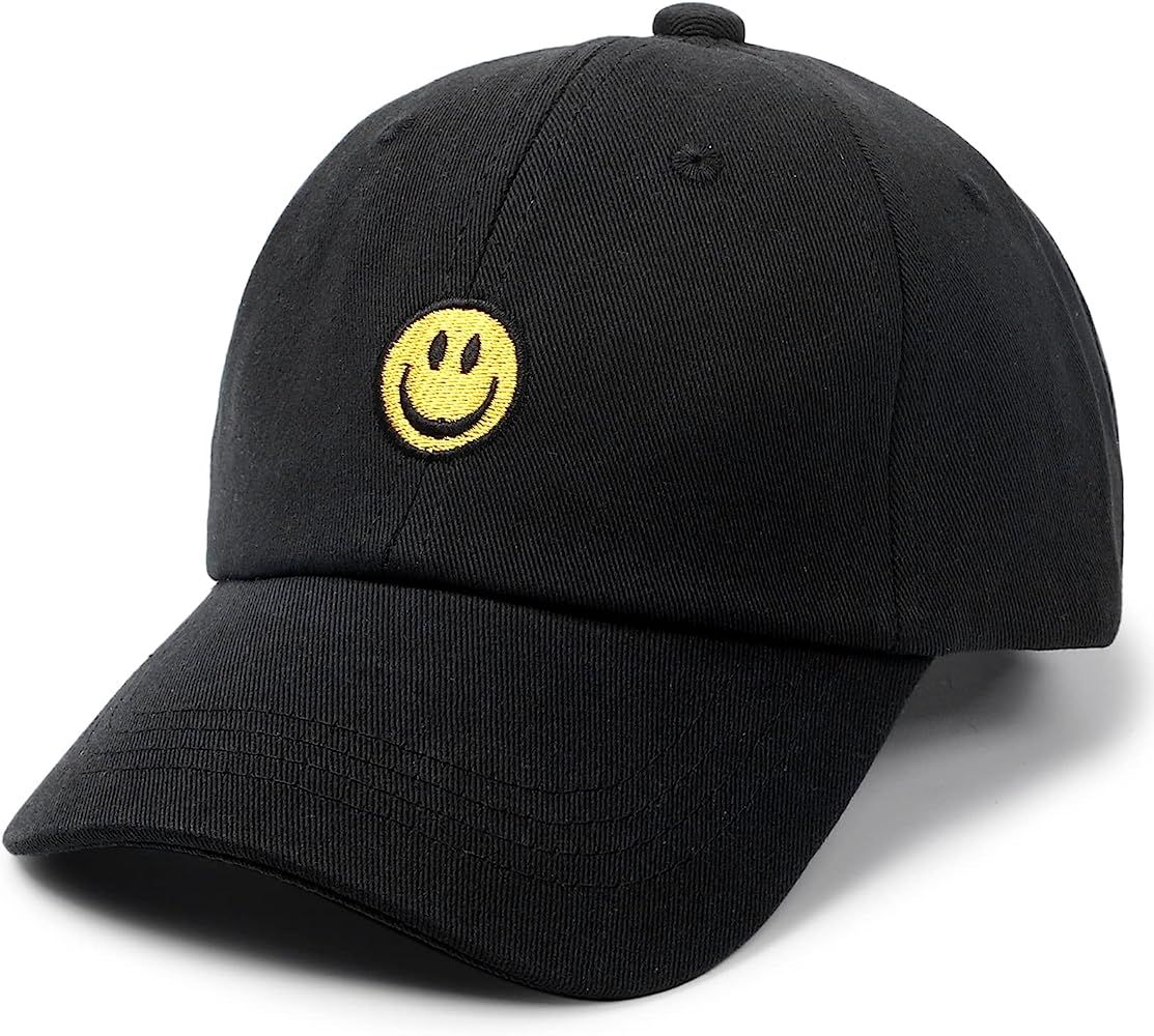 SONMONY Smiley Face Toddler Baseball Cap Baby Boy Baseball Hats Kids Washed Funny Hats Adjustable Cu | Amazon (US)