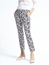 Ryan-Fit Floral Sateen Pant | Banana Republic US