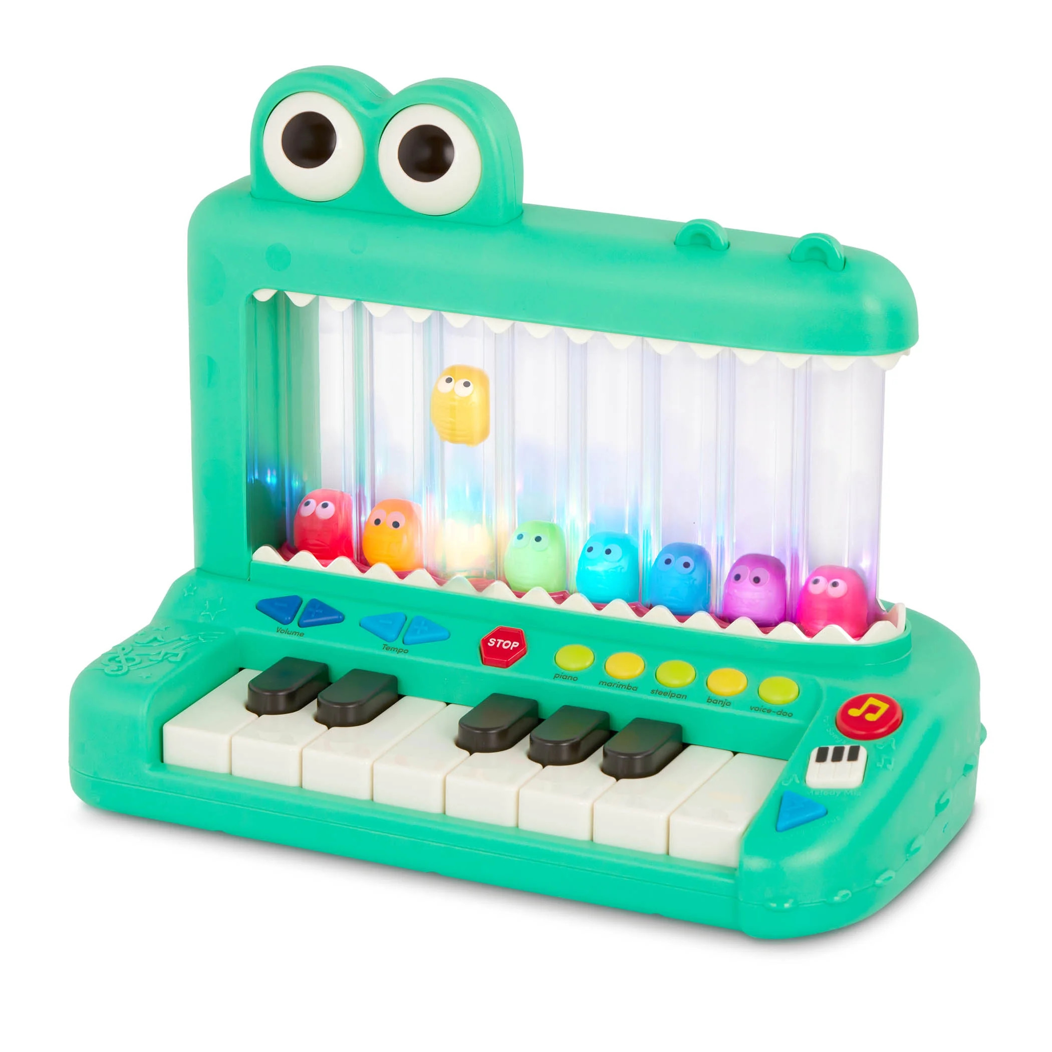 Battat Croco Pop Piano Toy Keyboard with Songs Sounds Lights, Baby and Toddler Toys | Walmart (US)