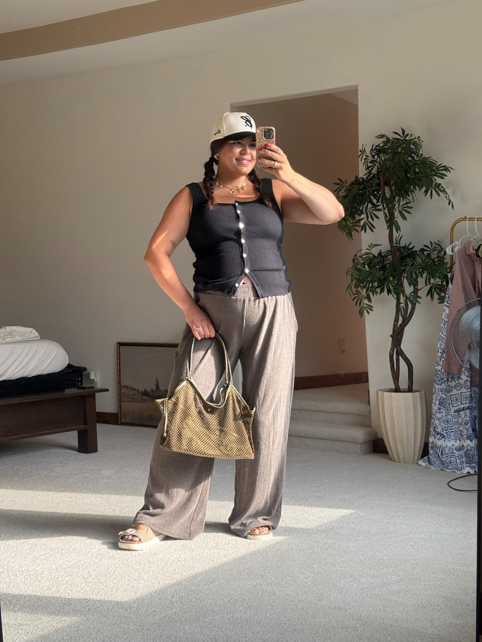 Casual summer to fall mom outfits - wore this to the library for story time! 

Size large in the top and pants. Also maternity and bump friendly  

#LTKMidsize #LTKFindsUnder50 #LTKStyleTip