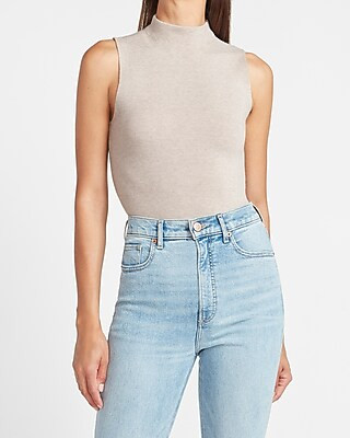 Sleeveless Mock Neck Sweater Tank | Express