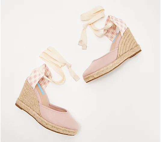 Draper James Lace Up Espadrilles - Olivia - QVC.com | QVC