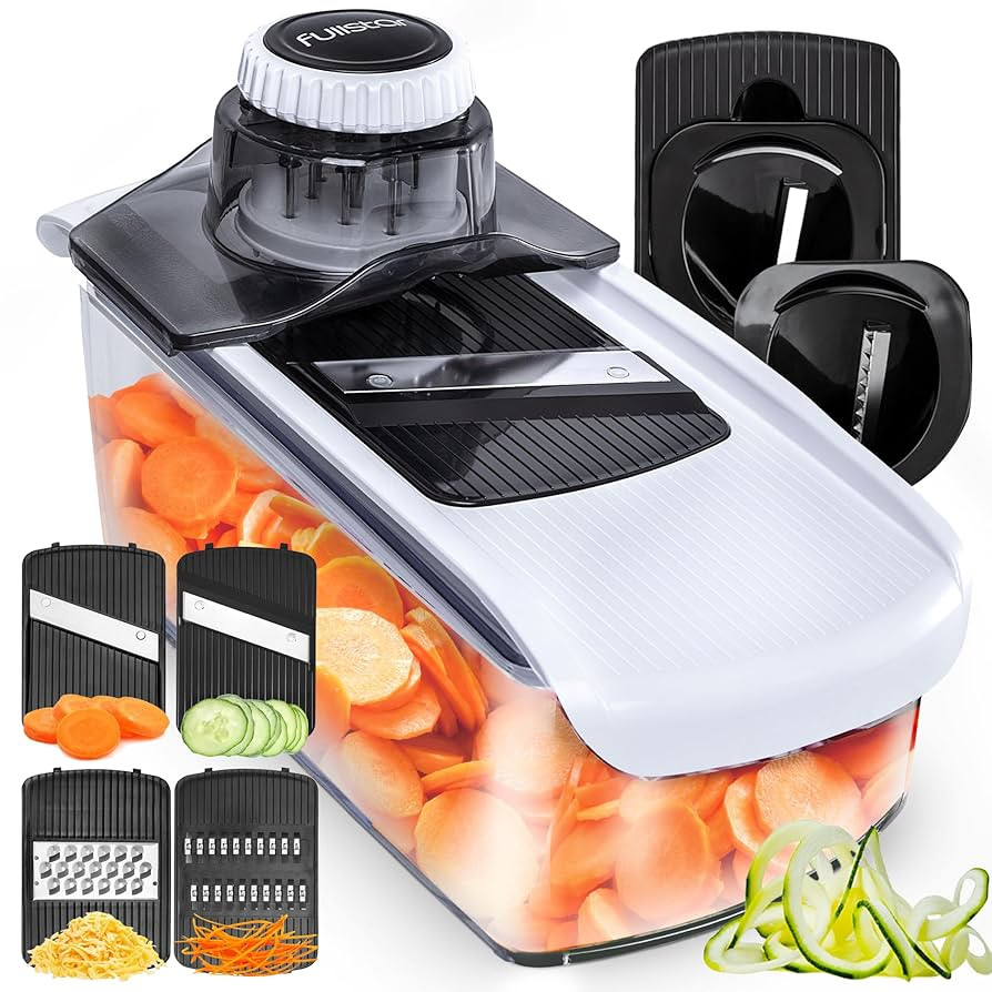 Fullstar Mandoline Slicer for Kitchen, Fruit Cutter, Cheese Grater, Cucumber Slicer, Veggie Spira... | Amazon (US)