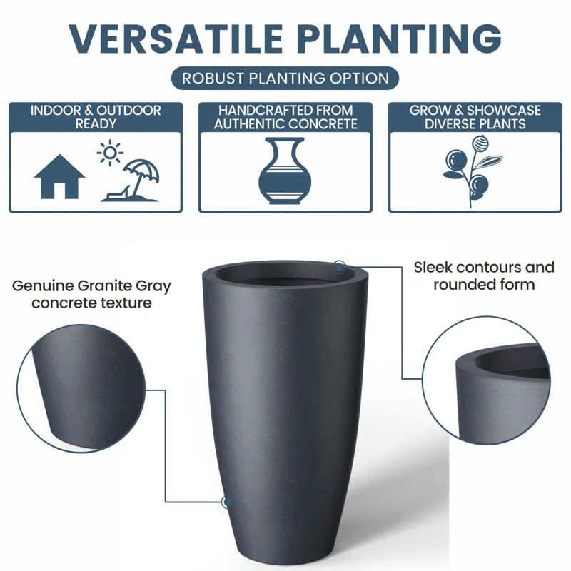 Wrought Studio™ Iriyana Cement Pot Planter & Reviews | Wayfair | Wayfair North America