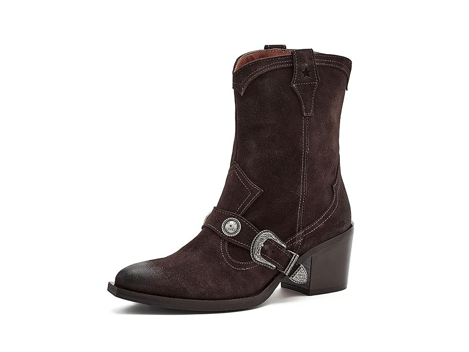 Free People Lady Lonestar Western Boots Women's Boots Chocolate Suede: EU 36 (US Women's 6) M | Zappos.com