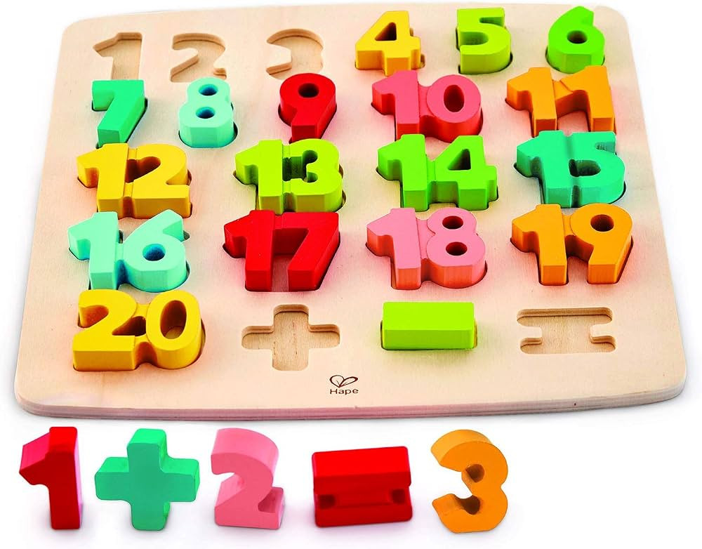 Hape Chunky Number and Counting Puzzle| Early Learning Educational Preschool Toys | Amazon (US)