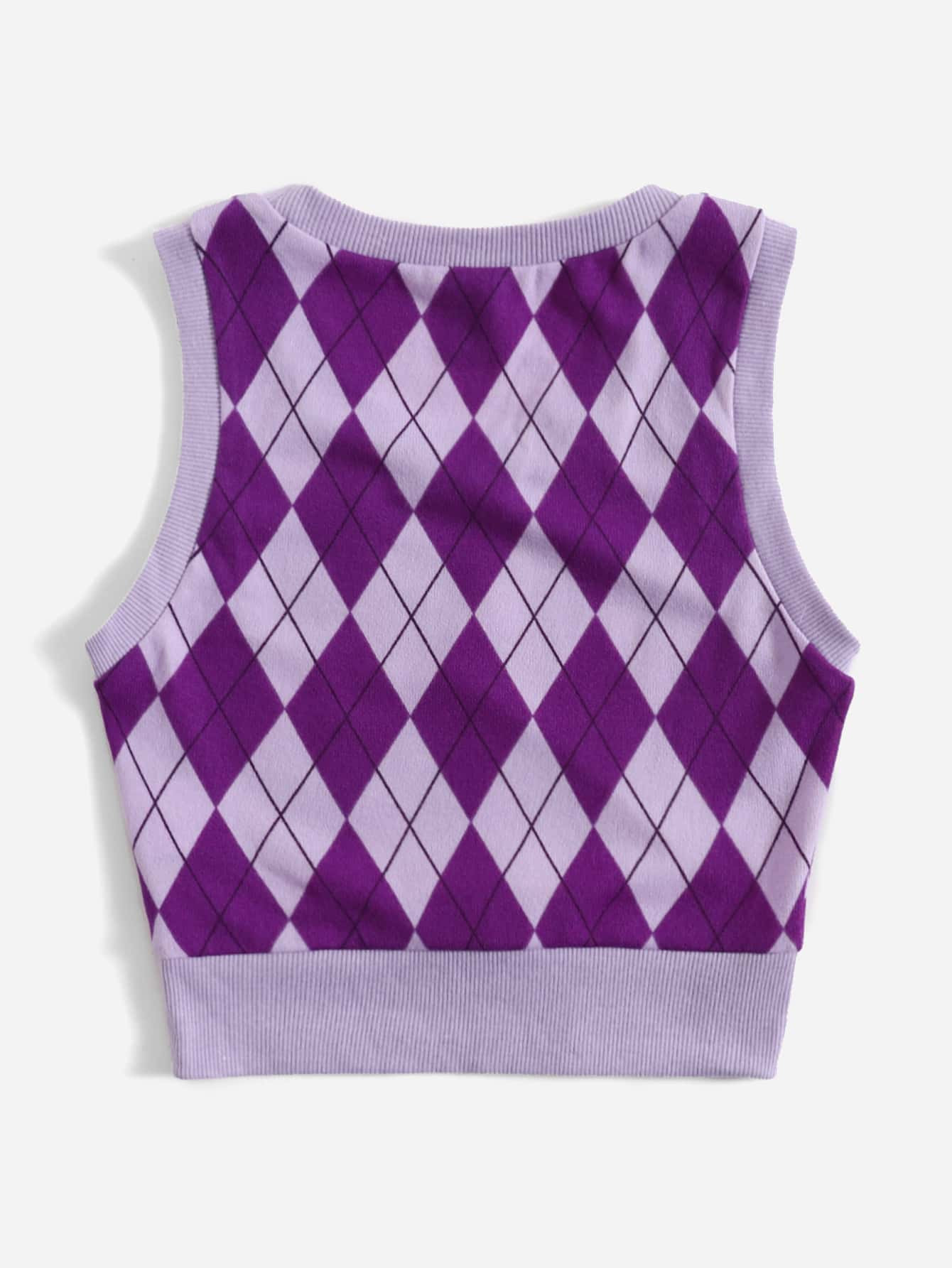 SHEIN EZwear Argyle Pattern Tank Top | SHEIN