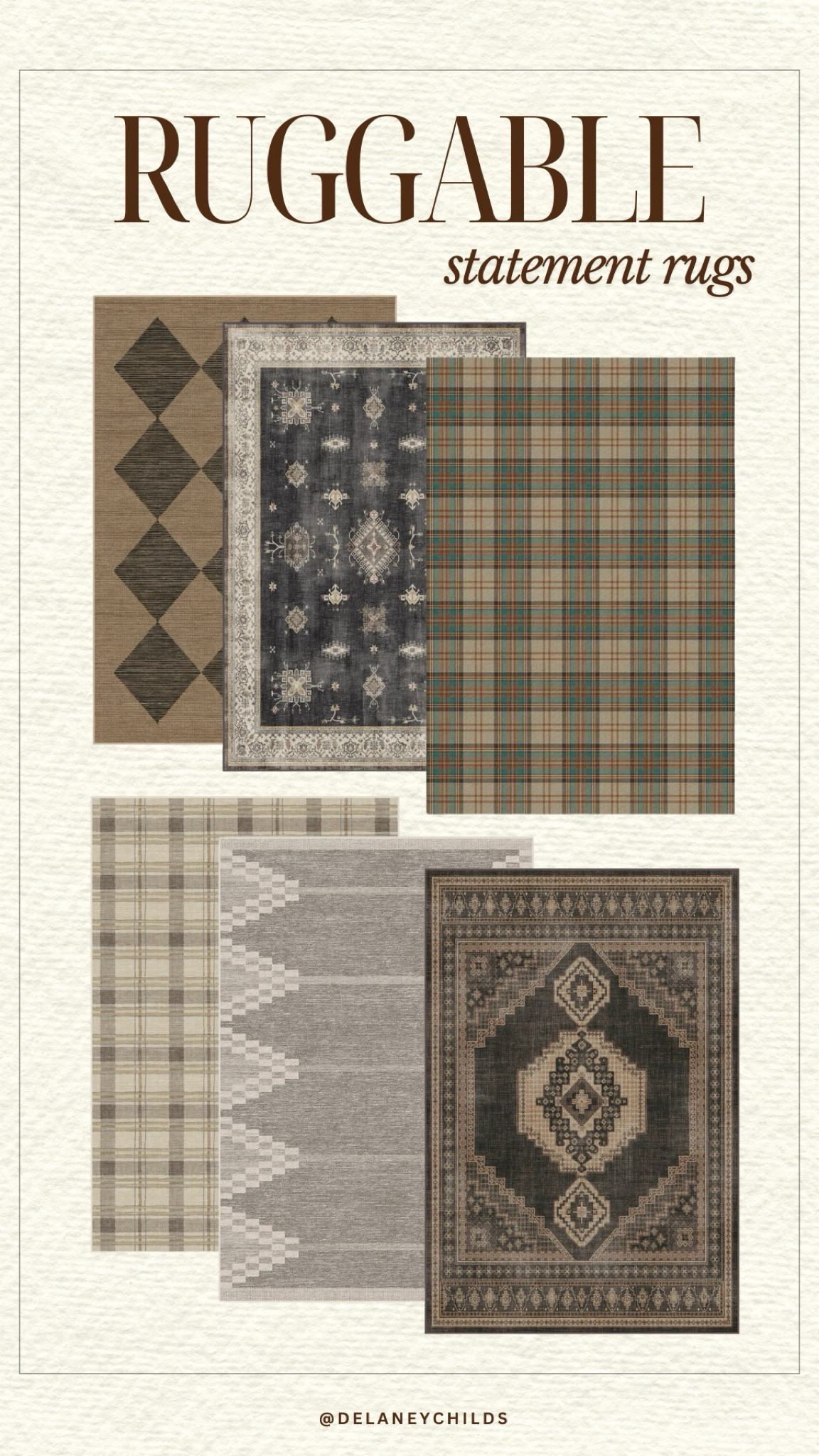 Washable statement rugs from ruggable! Use code DELANEYCHILDS10 

#LTKHoliday #LTKSeasonal #LTKHome