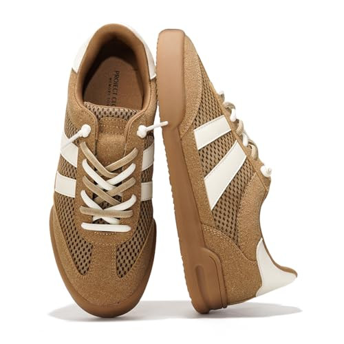 Project Cloud Genuine Leather Casual Sneakers for Women - Memory Foam Insoles Lace-Up Womens Shoe... | Amazon (US)