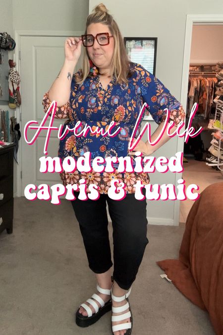 Next stop on our avenue week train: how to modernize capris and tunics! These two items are marketed to plus size women all of the time but they can look a bit…well, frumpy! Not today!!

#LTKPlusSize #LTKOver40 #LTKStyleTip