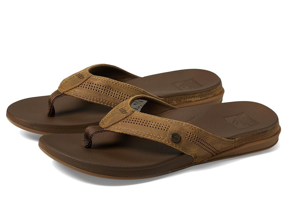Reef Cushion Lux Men's Shoes Toffee : 11 D - Medium, Leather | Zappos