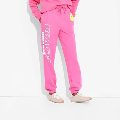 Adult Poppi Forever Icon Graphic Joggers - Pink XXS | Target