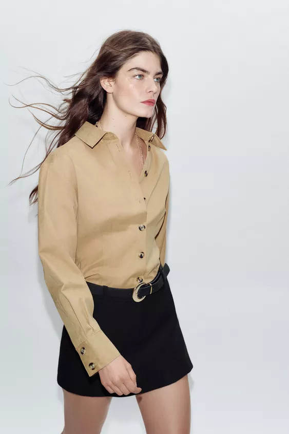 BELTED SPLIT SKIRT | Zara US