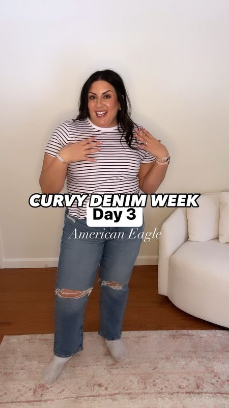 I loveee these curvy jeans from American Eagle! They both fit great with great stretch and structure. 

Mom jeans, curvy jeans, straight leg jeans, trending jeans, midsize style 

#LTKmidsize #LTKstyletip #LTKfindsunder50