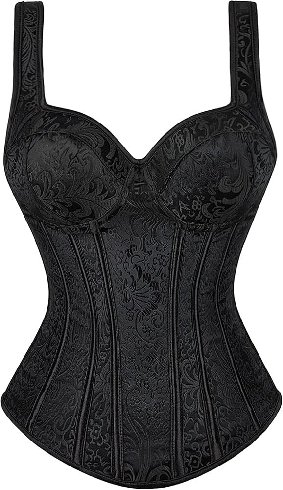 Zhitunemi Overbust Corset Tops for Women: Plus Size Pirate Costume Women - Straps Bustier Corsets... | Amazon (US)
