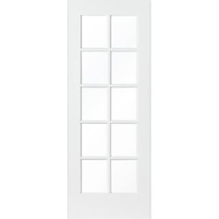 Krosswood Doors 30 in. x 80 in. 10-Lite Solid Core MDF Primed Interior Door Slab KW-SH420-2668-SL... | The Home Depot