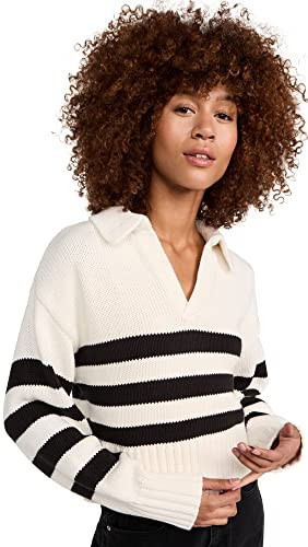 Pistola Denim Women's Arlo Sweater, Midnight Cream Stripe, L | Amazon (US)