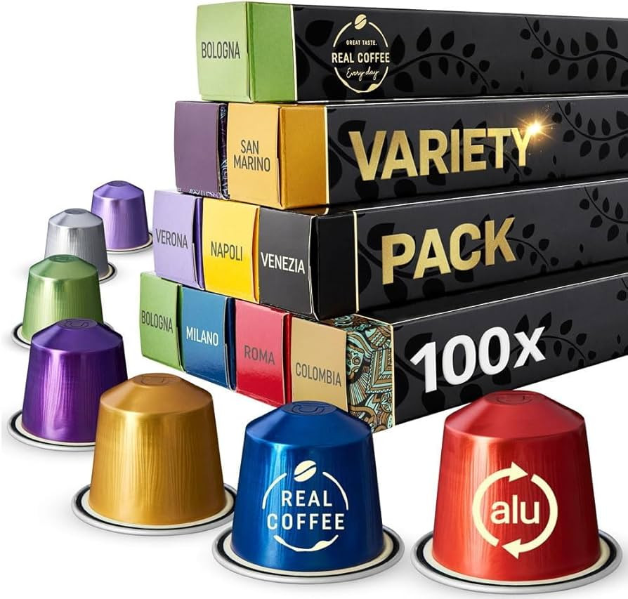 Mixed Variety Pack for Nespresso | 100 Test Winning Aluminum Capsules | 9 Distinctive Italian Fla... | Amazon (US)