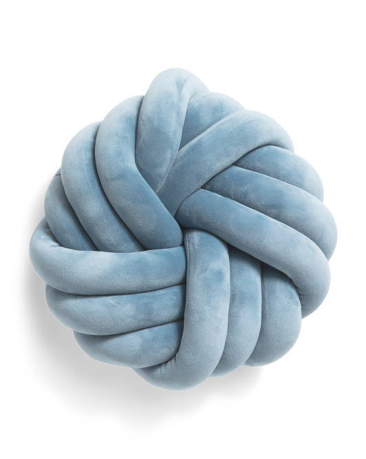 14in Faux Suede Knot Pillow | TJ Maxx