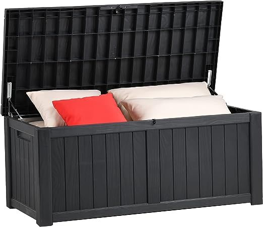 YITAHOME 120 Gallon Resin Deck Box Outdoor Storage Boxes for Patio Furniture, Outdoor Cushions, G... | Amazon (US)