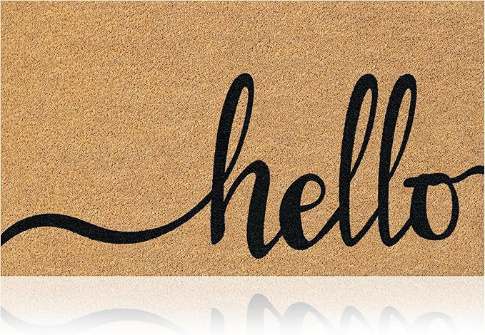 Natural Coir Door Mat, Minimal Shedding, Heavy Duty Non-Slip Welcome Mat for Front Door, Outside ... | Amazon (US)