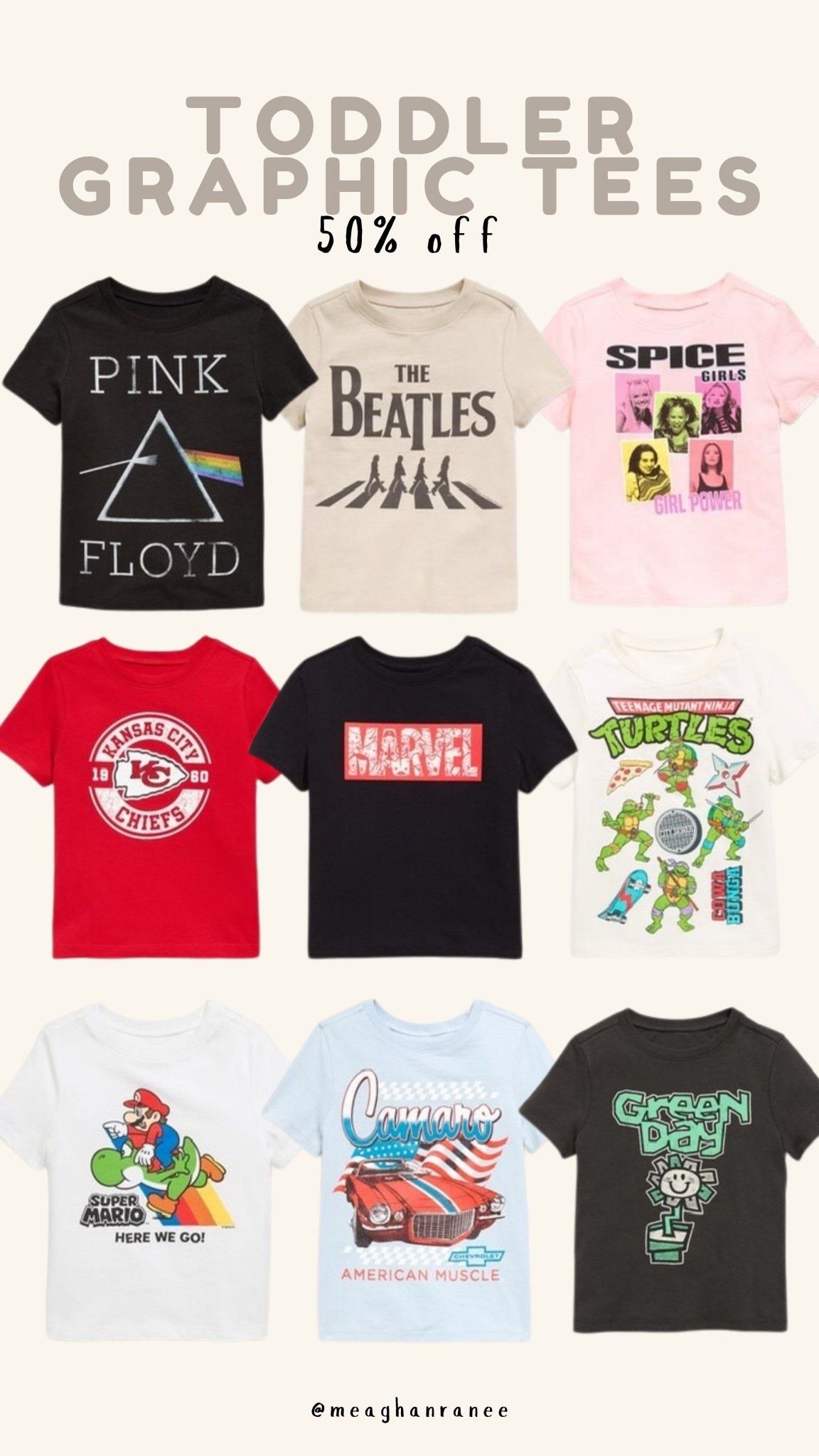Toddler graphic tees 50% off!

Toddler outfit, cool kid, kids tees, band tees, graphic tee

#LTKmomlife #LTKSaleAlert #LTKKids