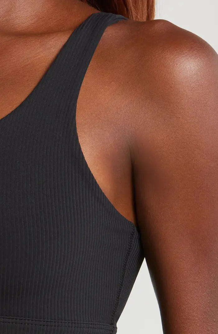 Zenvy Rib Dri-FIT Longline Sports Bra | Nordstrom