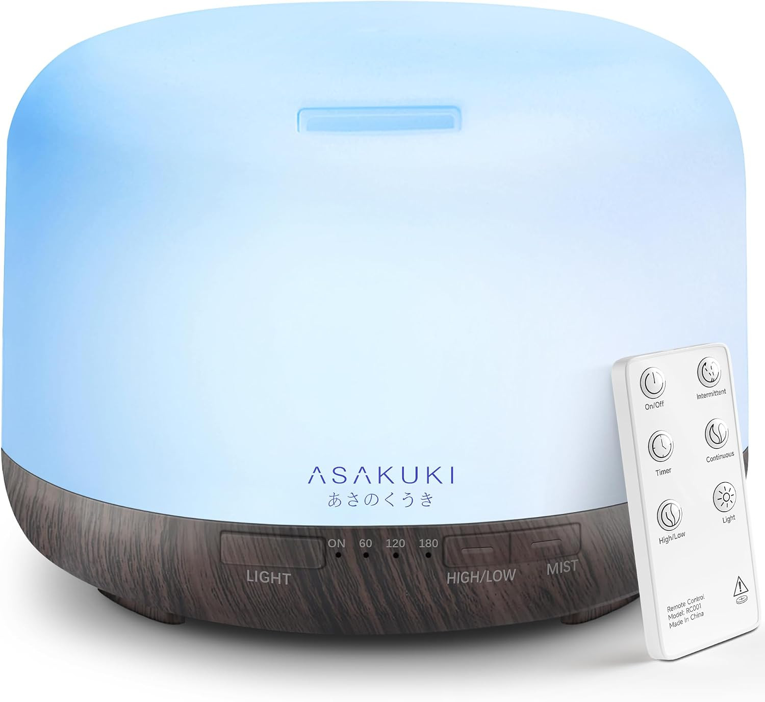 ASAKUKI Essential Oil Diffuser for Home, 500ML Aromatherapy Humidifier | Amazon (US)