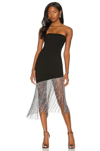 Cleo Strapless Dress in Black | Revolve Clothing (Global)