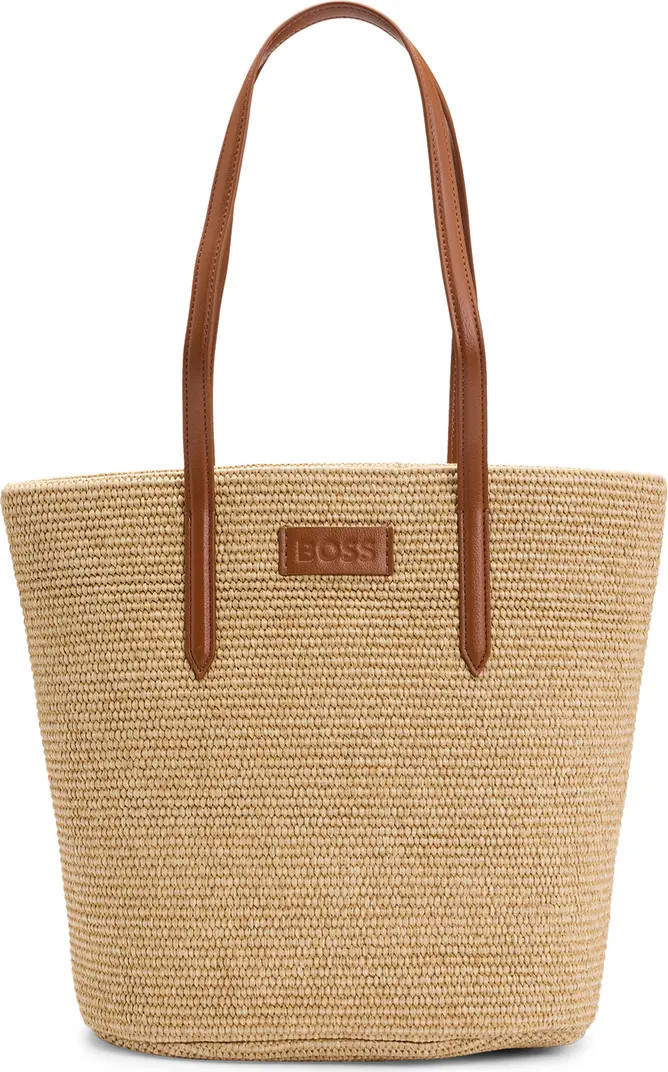 BOSS Palmah Faux Raffia Tote | Nordstrom | Nordstrom