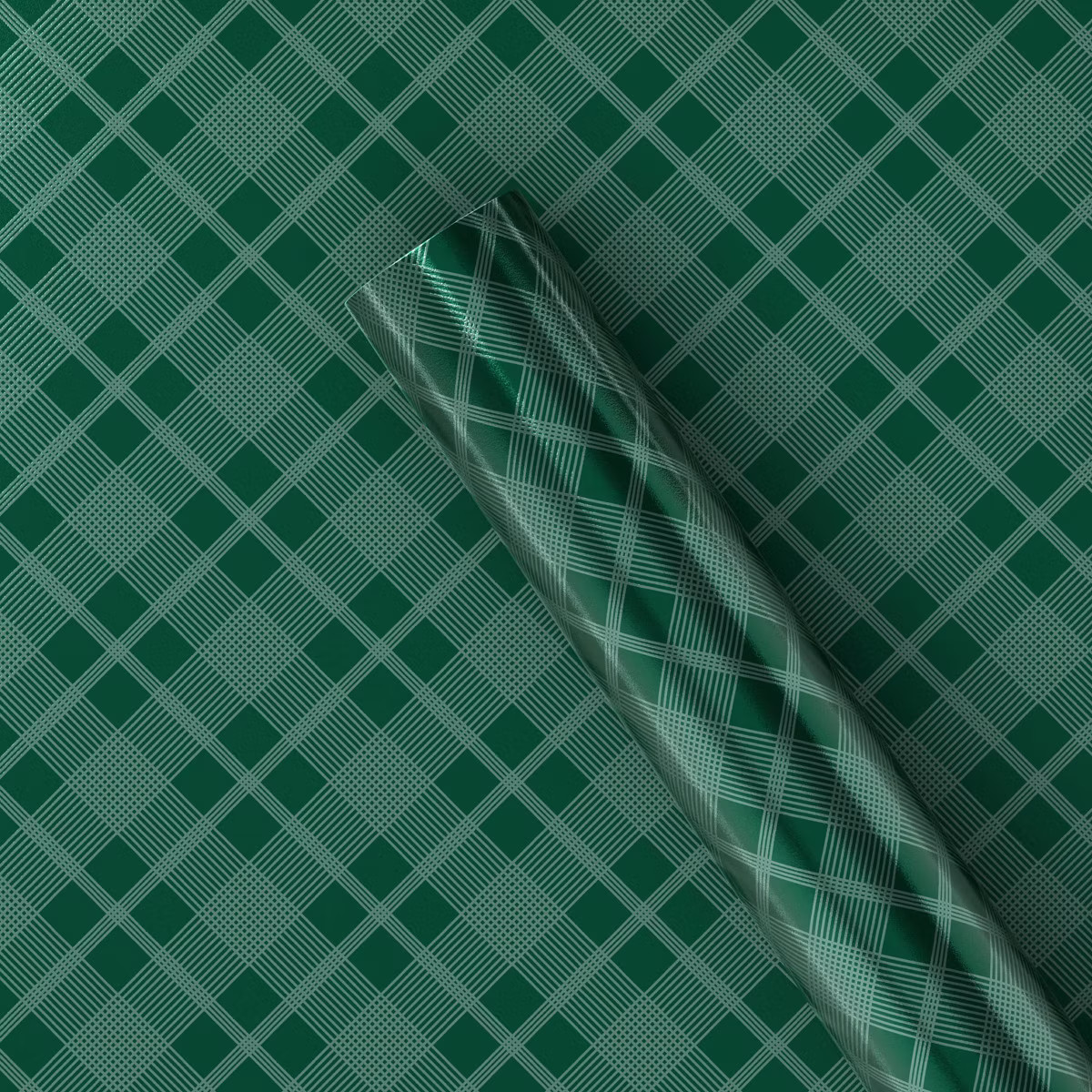 25 sq ft Plaid Christmas Gift Wrap Green - Wondershop™ | Target
