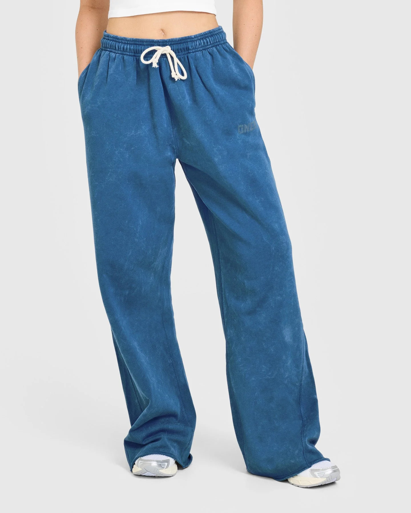 Raw Lounge Wide Leg Joggers | Washed Ocean Blue | Oner Active (UK / US)