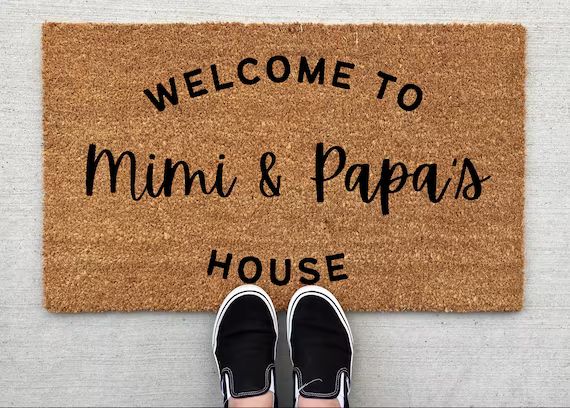 Welcome to Mimi and Papa's House Doormat Home Decor - Etsy | Etsy (US)