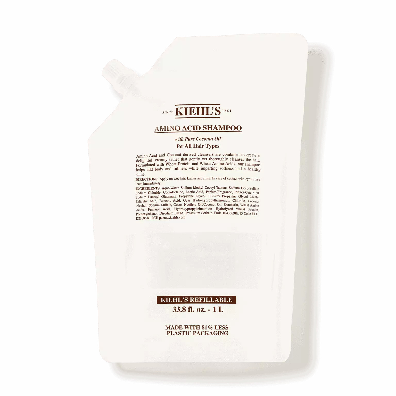 Amino Acid Shampoo \u2013 Coconut Oil Refillable Shampoo \u2013 Kiehl\u2019s | Kiehl's