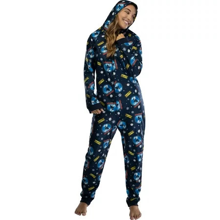 The Polar Express Adult Believe Hooded One-Piece Footless Sleeper Union Suit Pajama Loungewear Sleepwear For Men Women | Walmart (US)