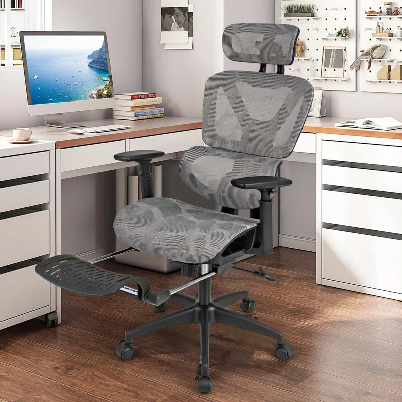 Inbox Zero Mesh Office Chair Executive Chair With 90°-120° Tilting Backrest Lumbar Support | Wa... | Wayfair North America